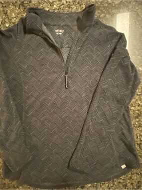 bcg Men's Navy Zip-Up Textured Quarter-Zip Sweater